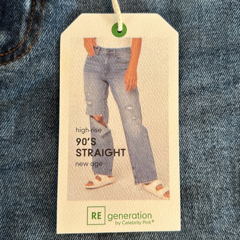 Regeneration by celebrity Pink high rise 90’s straight new age NWT 1/25 - Picture 8 of 10